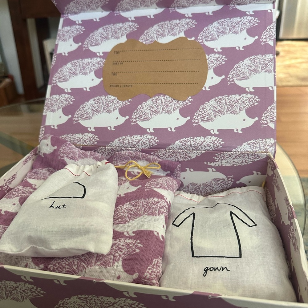 Milkbarn Lavender Hedgehog Nightgown Set